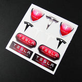 Tesla Racing Sports Car Reflective Decal Sticker Window Vinyl Small (11pcs) Set