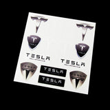 Tesla Racing Sports Car Reflective Decal Sticker Window Vinyl Small (14pcs) Set