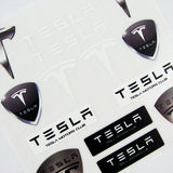 Tesla Racing Sports Car Reflective Decal Sticker Window Vinyl Small (14pcs) Set