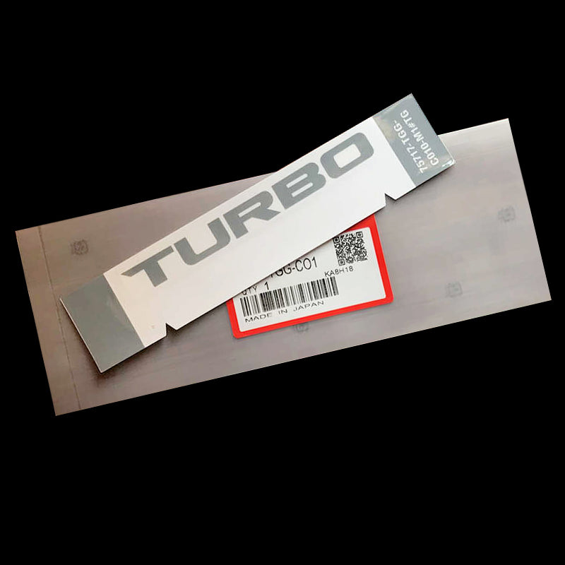 Turbo Rear Window Sticker GENUINE HONDA CDM TURBO WINDOW DECAL STICKER CIVIC TYPE R FK8 2016-201 ...