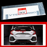 GENUINE HONDA CDM VTEC TURBO WINDOW DECAL STICKER CIVIC TYPE R CTR FK8 2016-2019 OEM