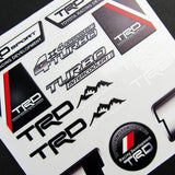 JDM TRD Sport Small Reflective Decal Sticker Set Window Vinyl Auto Laptop New
