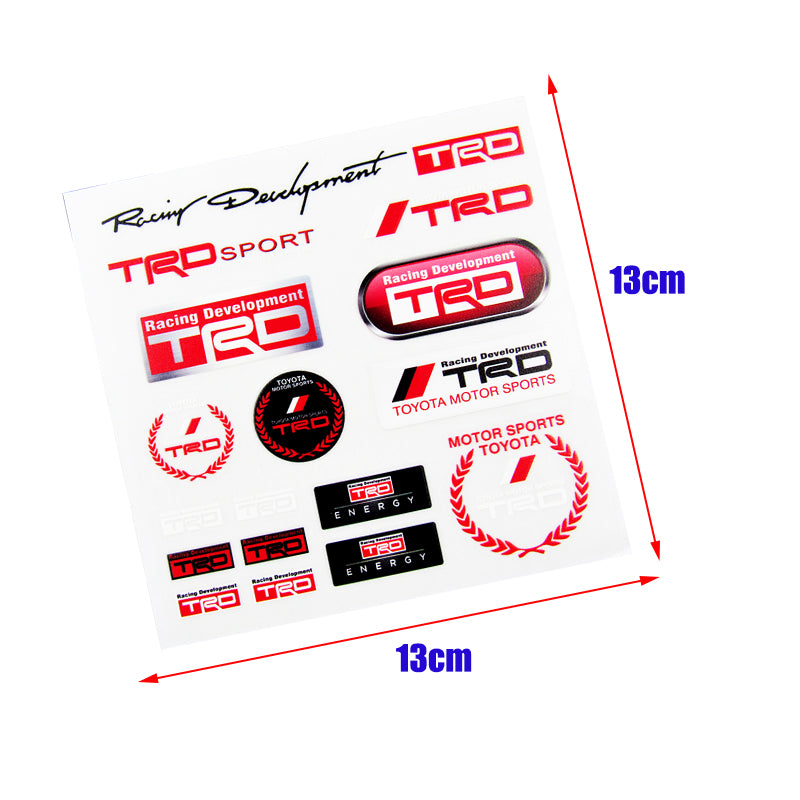 JDM TRD Sports Small Reflective Decal Sticker Set Window Vinyl Auto La ...