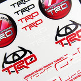 Toyota Racing Development TRD Small Reflective Decal Sticker Set Window Vinyl Auto Laptop New