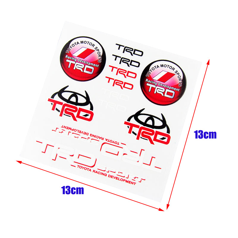 Rtrd Sticker Under Development Racing Toyota Racing Development TRD Small Reflective Decal Sticker Set Windo ...