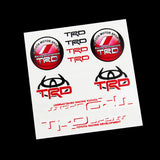 Toyota Racing Development TRD Small Reflective Decal Sticker Set Window Vinyl Auto Laptop New