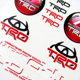Toyota Racing Development TRD Small Reflective Decal Sticker Set Window Vinyl Auto Laptop New