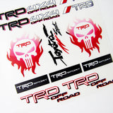 TRD Sport Small Reflective Decal Toyota Racing Development Auto Window Vinyl Laptop Sticker Set New