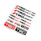 JDM TRD Sports Small Reflective Window Vinyl Decal Sticker Set Fits Auto New