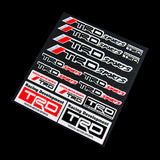 JDM TRD Sports Small Reflective Window Vinyl Decal Sticker Set Fits Auto New