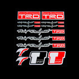 Toyota Racing Development TRD Small Reflective Window Vinyl Decal Sticker Set Fits Auto New
