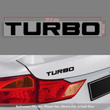 Set of 2 BLACK Turbo Decal Vinyl Sticker for Honda Civic Accord (6"x0.8")