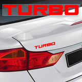 Set of 2 Red Turbo Decal Vinyl Sticker for Honda Civic Accord (6"x0.8")