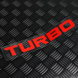 Set of 2 Red Turbo Decal Vinyl Sticker for Honda Civic Accord (6"x0.8")