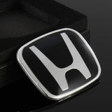 Black JDM Honda Set Civic & Accord H Emblem For Steering Wheel 54mm x 43mm with Logo Keychain Metal Key Ring