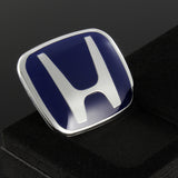 JDM Honda Set Civic & Accord Blue H Emblem For Steering Wheel 54mm x 43mm with Logo Keychain Metal Key Ring