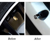 ACURA Black Car Wheel Tire Valves Dust Stem Air Caps Keychain Emblem KEY FOB Set - US SELLER