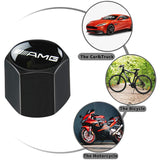 AMG MERCEDES BENZ Car Wheel Tire Valves Dust Stem Air Caps Keychain Emblem KEY FOB Set - US SELLER