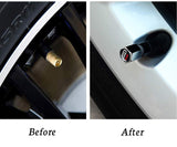 AUDI Set of Silver Car Wheel Tire Valves Dust Stem Air Caps Keychain with Black Carbon Fiber Look Seat Belt Covers