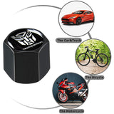 Transformer AUTOBOT Car Wheel Tire Valves Dust Stem Air Caps Keychain Emblem KEY FOB Set - US SELLER