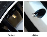 Silver MERCEDES BENZ AMG Car Wheel Tire Valves Dust Stem Air Caps Keychain Emblem KEY FOB Set - US SELLER