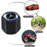 AMG MERCEDES BENZ Car Wheel Tire Valves Dust Stem Air Caps Keychain Emblem KEY FOB Set - US SELLER