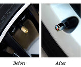 BUICK Car Wheel Tire Valves Dust Stem Air Caps Keychain Emblem KEY FOB Silver Set - US SELLER
