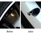 Silver CHRYSLER Car Wheel Tire Valves Dust Stem Air Caps Keychain Emblem KEY FOB Set - US SELLER