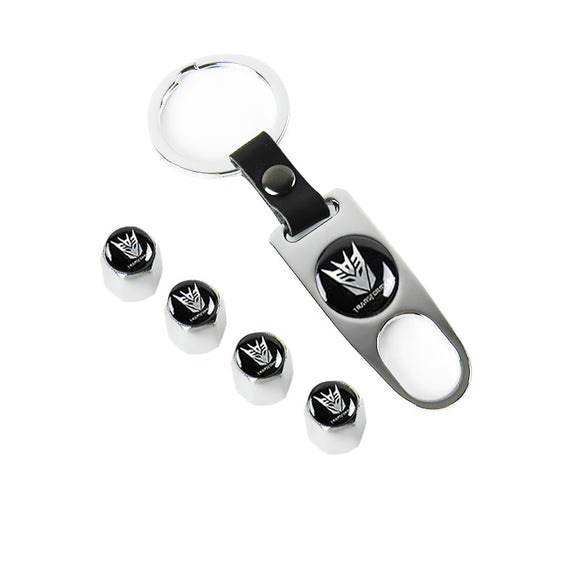 thumbnail image 2 of Riley Express Transformers Decepticon Tire Valve Stem Caps – Set Of 4, Metal, Universal 2 of 3
