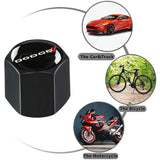 Dodge Charger Set of Black Car Wheel Tire Valves Dust Stem Air Caps Keychain with Black Carbon Fiber Look Seat Belt Covers