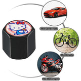 Pink Hello Kitty Car Wheel Tire Valves Dust Stem Air Caps Keychain Emblem KEY FOB Set - US SELLER