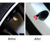 Honda Civic Car Wheel Tire Valves Dust Stem Air Caps Keychain Emblem KEY FOB Black Set - US SELLER