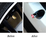 JAGUAR Car Wheel Tire Valves Dust Stem Air Caps Keychain Emblem KEY FOB Black Set - US SELLER