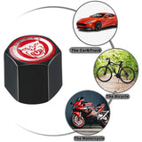 JAGUAR Car Wheel Tire Valves Dust Stem Air Caps Keychain Emblem KEY FOB Black Set - US SELLER