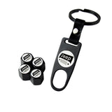 JEEP LOGO Set Emblems with Black Keychain Tire Wheel Valves Air Caps - US SELLER