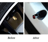 MITSUBISHI Universal Car SUV Wheel Tire Valves Dust Stem Air Caps Keychain Emblem Black Set