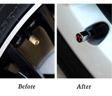 MITSUBISHI Universal Car SUV Wheel Tire Valves Dust Stem Air Caps Keychain Emblem Silver Set