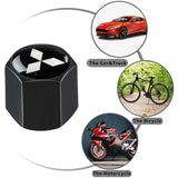 Black MITSUBISHI Universal Car SUV Wheel Tire Valves Dust Stem Air Caps Keychain Emblem Set