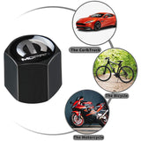 Mopar "M" Logo Universal Car SUV Wheel Tire Valves Dust Stem Air Caps Keychain Emblem Black Set