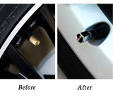 JDM RALLIART Universal Car SUV Wheel Tire Valves Dust Stem Air Caps Keychain Emblem Silver Set