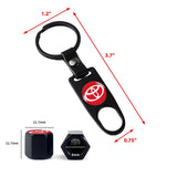 Toyota Set LOGO Emblems with Black Wheel Tire Valves Air Caps Keychain - US SELLER