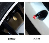 TOYOTA TRD Universal Car SUV Wheel Tire Valves Dust Stem Air Caps Keychain Emblem Silver Set