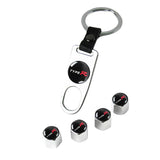 HONDA LOGO Set Emblems with Silver TYPE R Tire Valves Wheel Air Caps Keychain - US SELLER