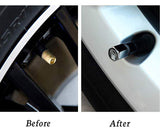 VOLVO Car Wheel Tire Valves Dust Stem Air Caps Keychain Emblem KEY FOB Black Set - US SELLER