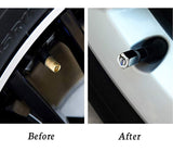 Black Set VOLVO Car Wheel Tire Valves Dust Stem Air Caps Keychain Emblem KEY FOB - US SELLER
