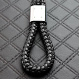 Audi Black BV Style Calf Leather Keychain