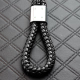 Nissan Black BV Style Calf Leather Keychain