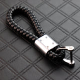 Mercedes-Benz Black BV Style Calf Leather Keychain 1pc