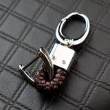 Lexus Small Brown BV Style Calf Leather Keychain