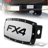 Black FORD FX4 LOGO Hitch Cover Plug Cap For 2" Trailer Receiver with ALLEN BOLTS DESIGN